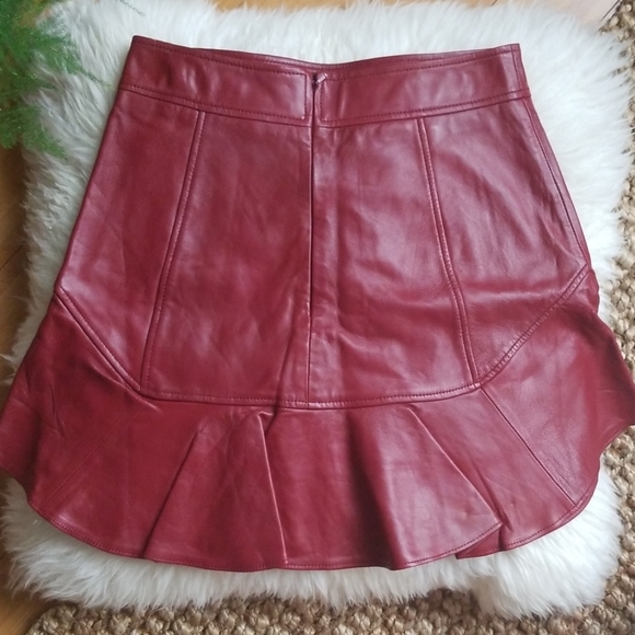 INTERMIX Marissa Webb Melinda Leather Mini Skirt - Picture 5 of 8